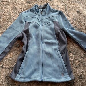 Spyder Women's Light Blue and Dark Gray Ski Jacket